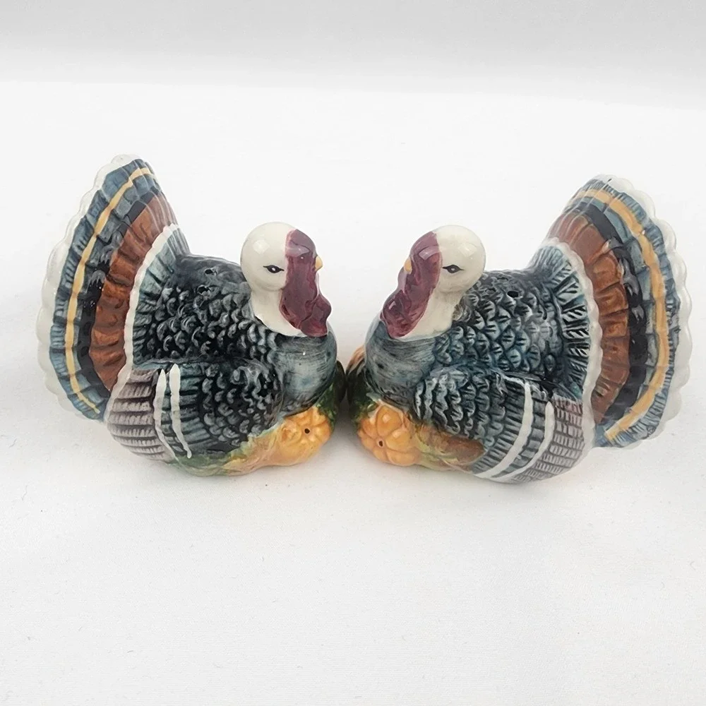 Bella Casa By Ganz Turkey Salt & Pepper Shakers Thanksgiving Fall Feast Goble‎